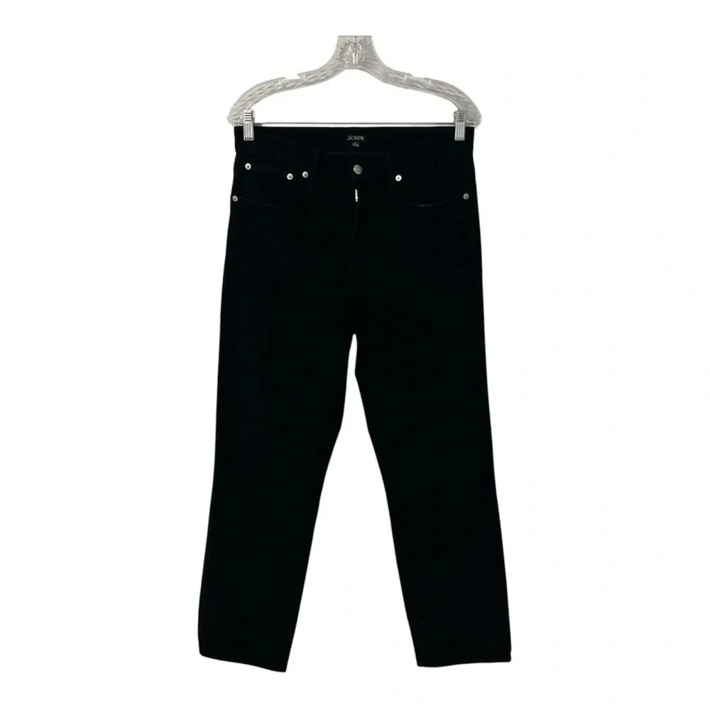 J.Crew Pant Women’s 29 Black Garment-Dyed Vintage Straight Corduroy AB651